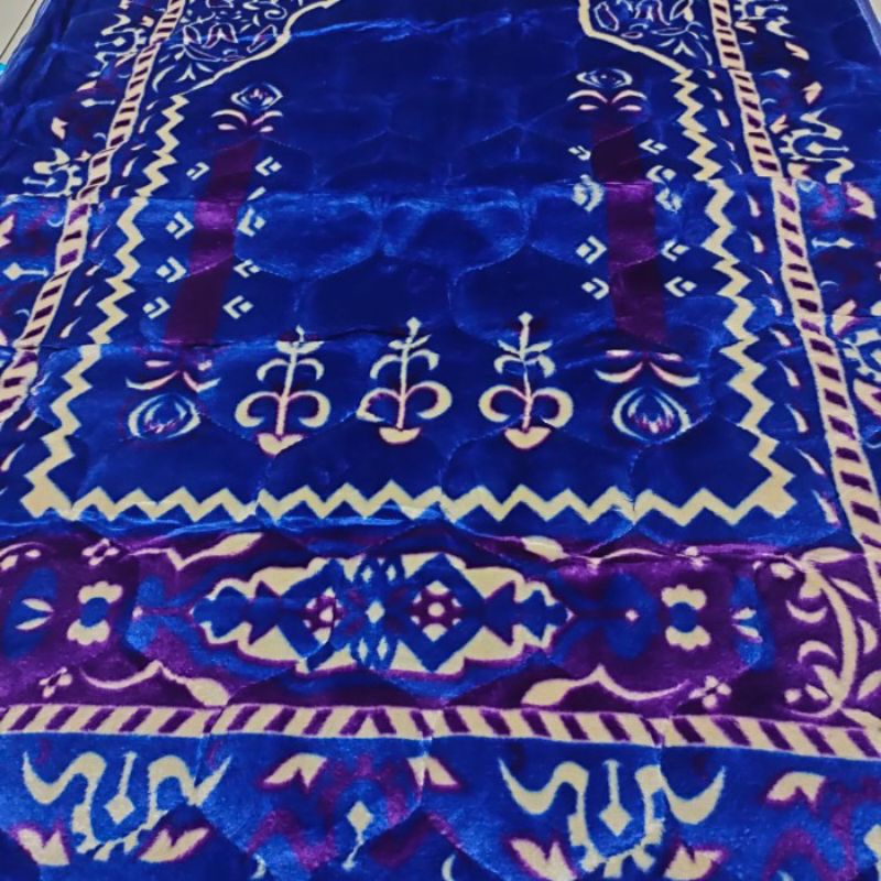 sajadah arya saloka sajadah luxor quilting bahan bludru halus bahan tebal ukuran 80x120