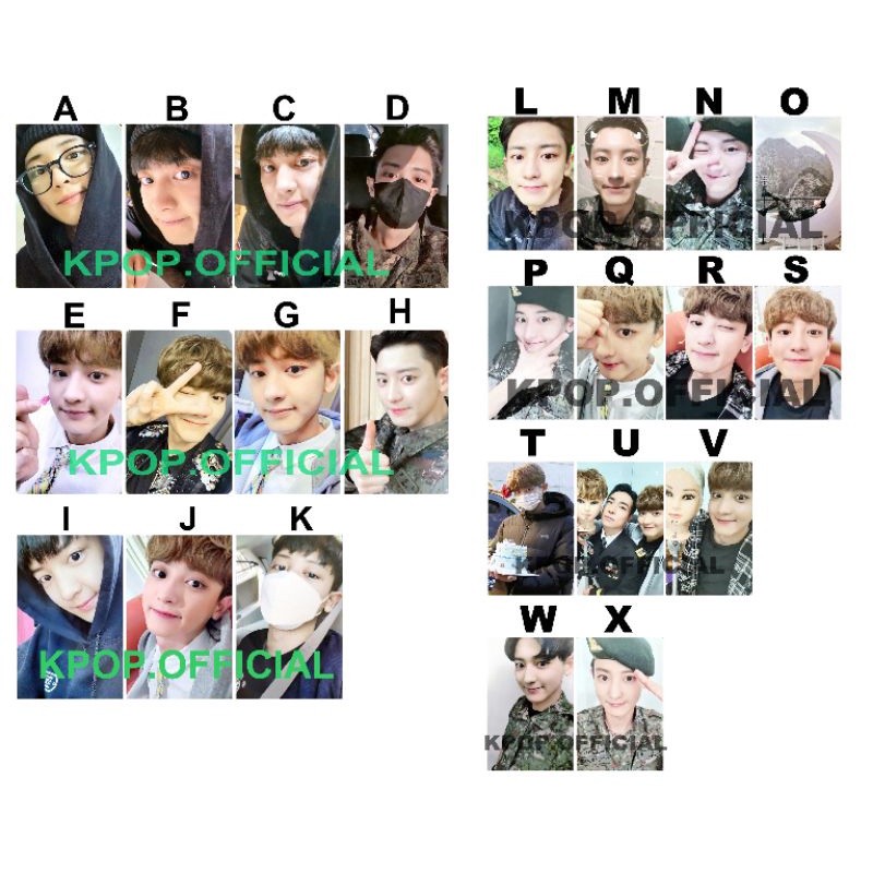 [ READY STOCK ] EXO PARK CHANYEOL MILITARY WAMIL PHOTOCARD