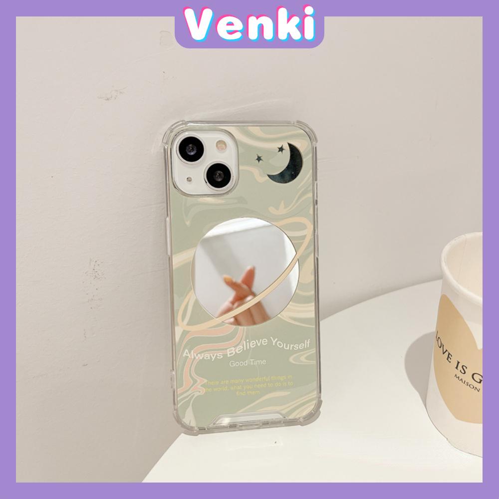 iPhone Case Acrylic Luxury Makeup Mirror Airbag Shockproof Protection Camera Moon Planet Cute Compatible For iPhone 11 iPhone 13 Pro Max iPhone 12 Pro Max iPhone 7 Plus iPhone xr