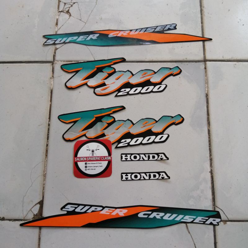 Setiker Setriping Honda Tiger Lama. Tiger 2000 Oren biru