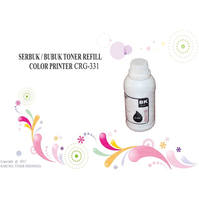 Serbuk Toner Reffil Color Canon CRG-331 131 731 LBP7110Cw LBP7100Cn MF8210Cn MF8230Cn MF8250Cn MF828