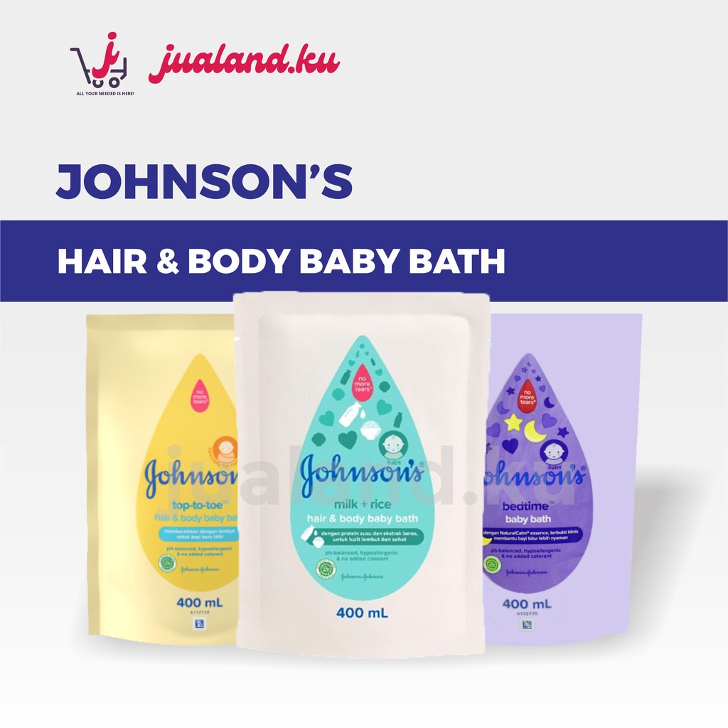 Johnson's Baby Bath Milk + Rice / Top to Toe / Bedtime Sabun Mandi Cair Anak 400 mL