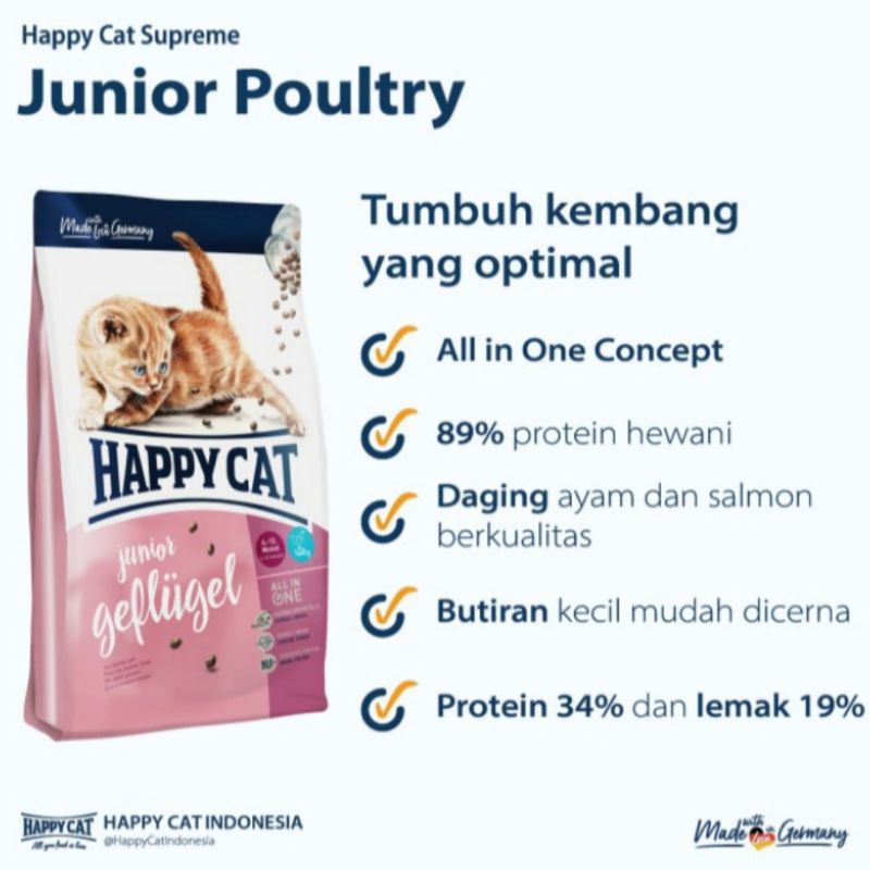 Happy Cat Junior Poultry 4KG / HAPPY CAT SUPREME JUNIOR GEFLUGEL 4 KG