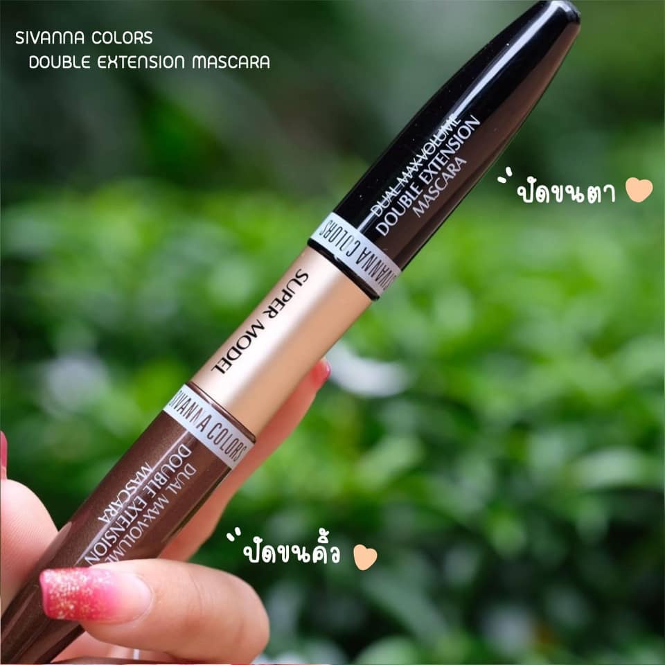 SIVANNA COLORS DOUBLE EXTENSION MASCARA/MASCARA/BULU MATA/ALIS MATA/BRUSH/MAKE UP BRUSH/KOSMETIK/SIVANNA