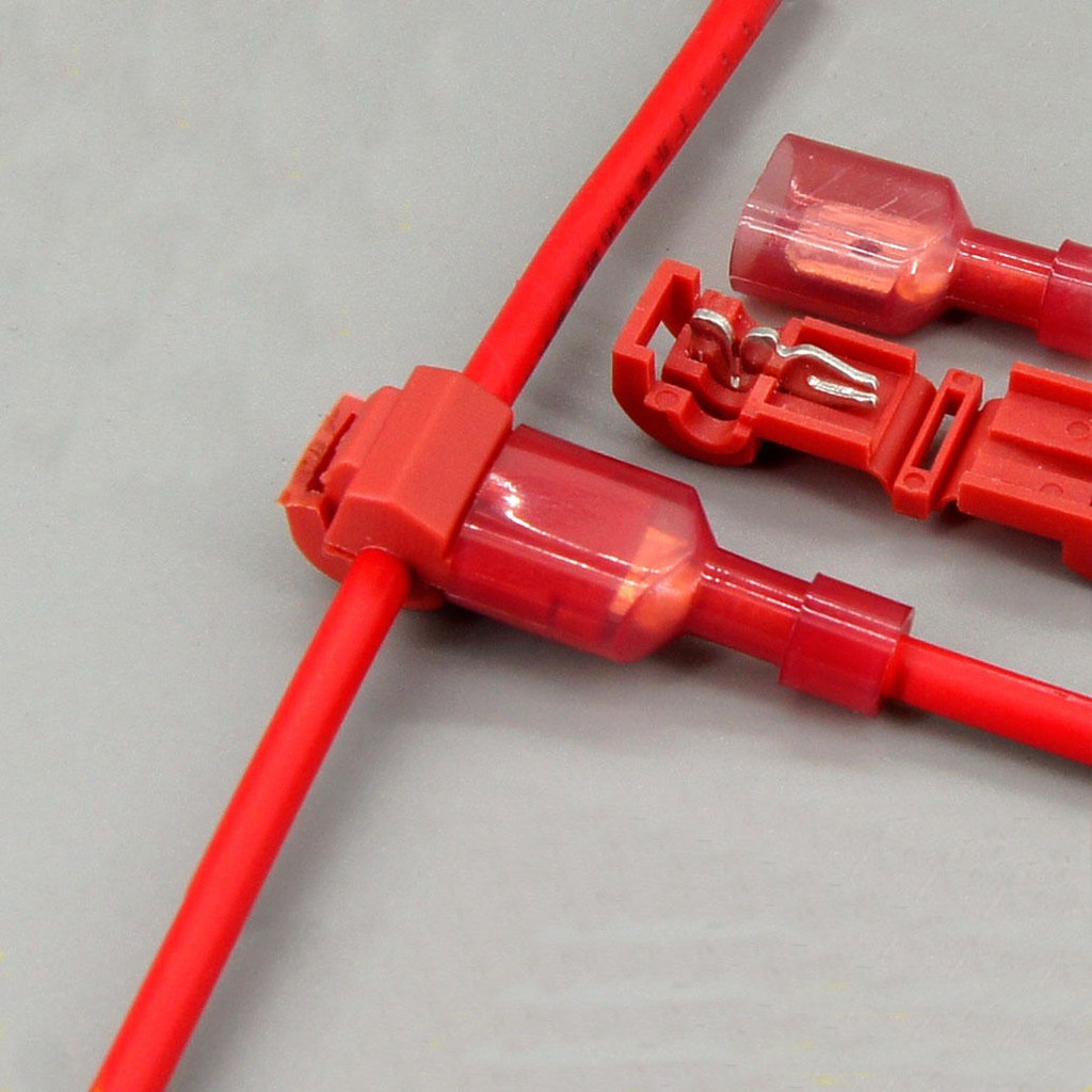 Kabel Jumper Konektor T Merah 0.3-1mm2 Wire Connector Cabang Split Cable