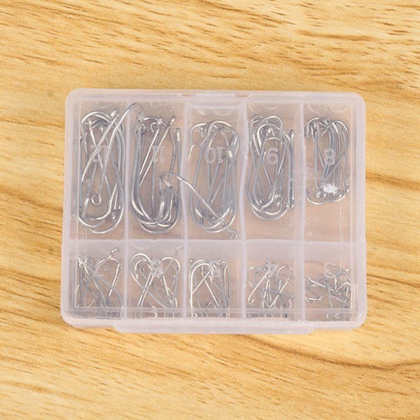 Kail Pancing Mata pancing 100pcs + Box Ukuran 3 -12 Murah Alat Pancing Kualitas Terbaik Original