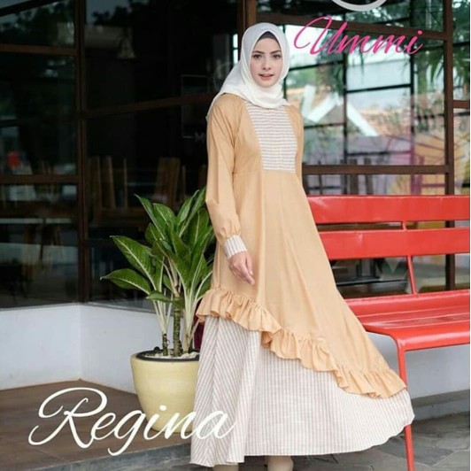 GAMIS SYARI ANNAJAH CAPUCCINO 900GR 110 140 ALLSIZE GAMIS SYARI BUSUI CADAR CREPE HQ POLOS MURAH I.