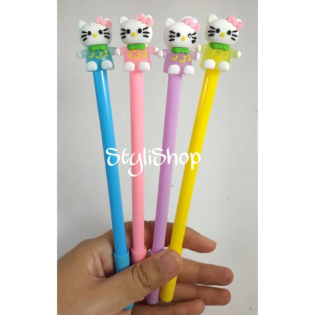 Bulpen Gel Motif Hello Kitty, Gel Pen, Ballpen, Pulpen Karakter