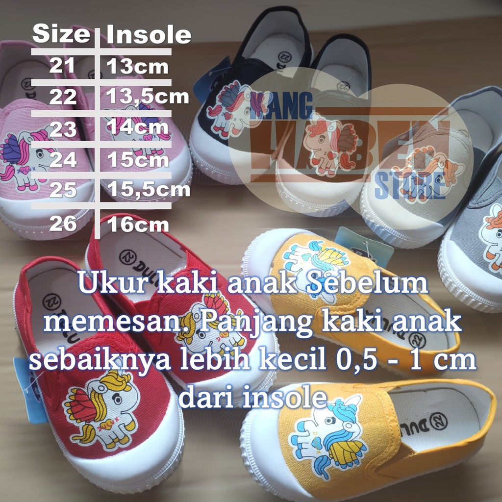 Sepatu Slip On Anak Bayi Cewek Karakter Unicorn Lucu  Warna Cerah BX5006