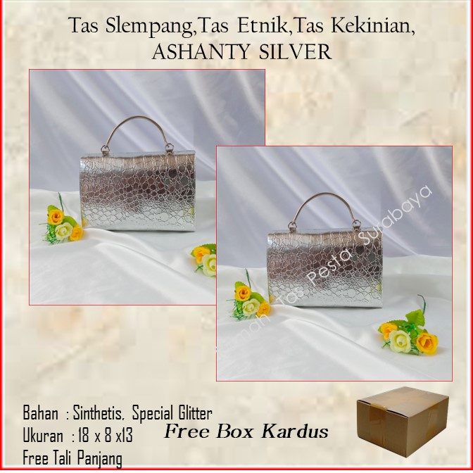 Tas Slempang,Tas Etnik,Tas Kekinian,ASHANTY SILVER