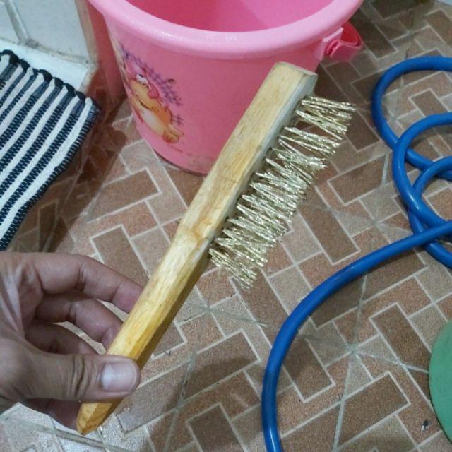 Sikat Kawat Gagang Kayu Kuas Kuningan