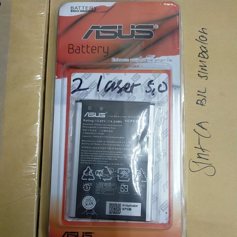 BATERAI BATRE ASUS ZENFONE 2 LASER 5IN ZE500KL Z00RD Z00ED C11P1428