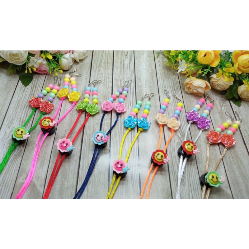 Strap Mask Bunga Resin Mawar Kalung Masker Tali Masker Pengait Masker Lanyard Mask