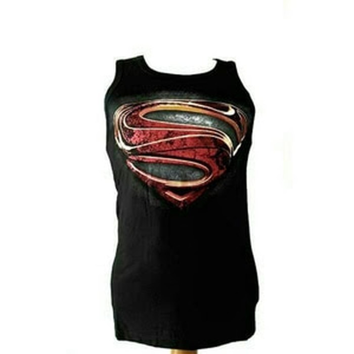 Kaos fitnes Kaos singlet SUPERMAN gym fitness training pria murah