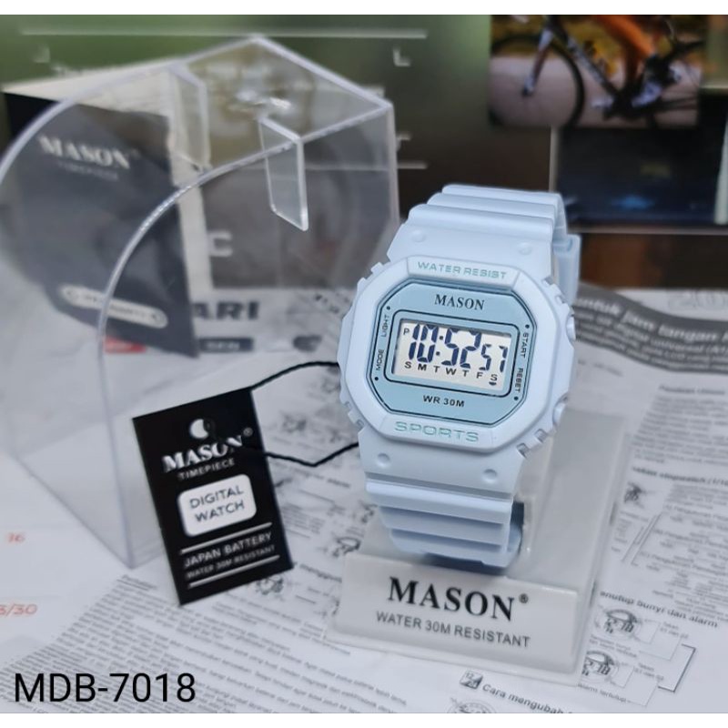 Jam Tangan Anak Digital Mason MDB 7018 Rubber Original