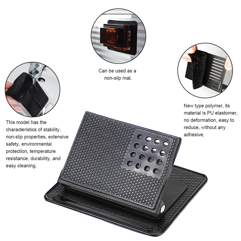 Car Dashboard Multifunctional Magic Portable Phone Holder Silicone Anti-Slip Mat GPS Navigator Mount Bracket Interior