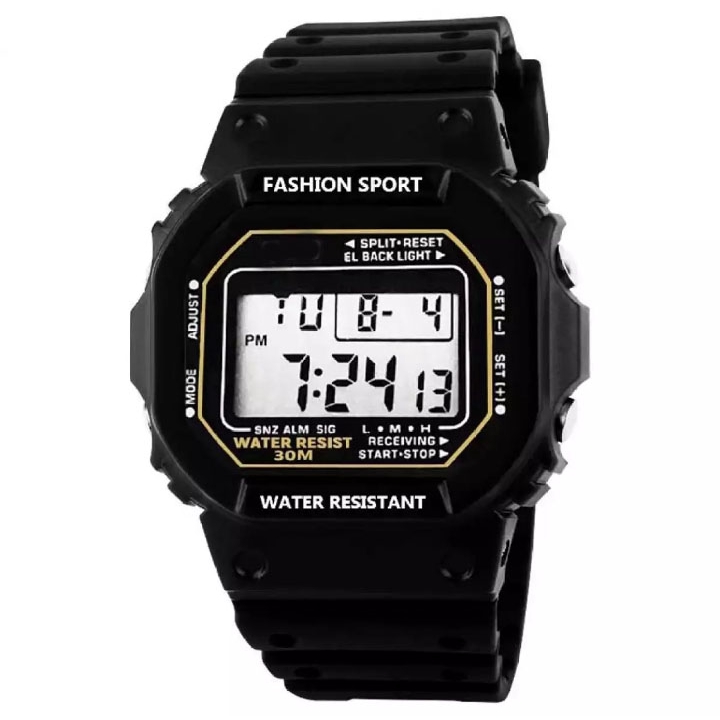 JAM TANGAN SPORT DIGITAL PROTECTION BLACK EDITION