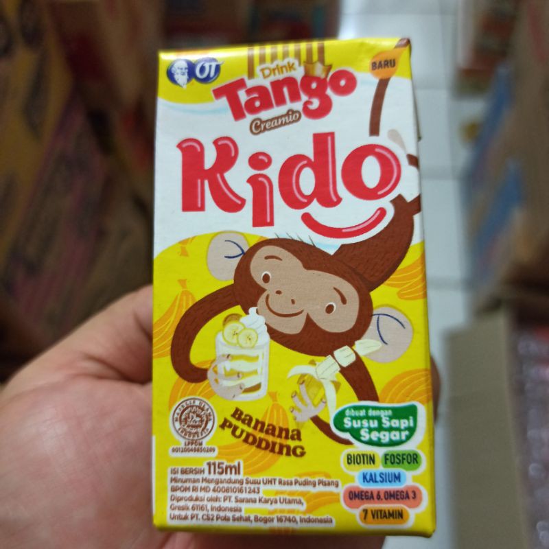 Susu UHT Sapi Segar Kido Drink Tango Banana Puding 115 Ml