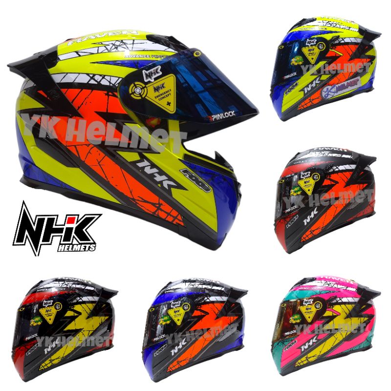 Paket Ganteng NHK Rx9 corak RAVEN Flat visor iridium+spoiler