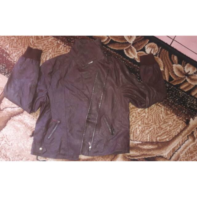 jaket kulit preloved sz L