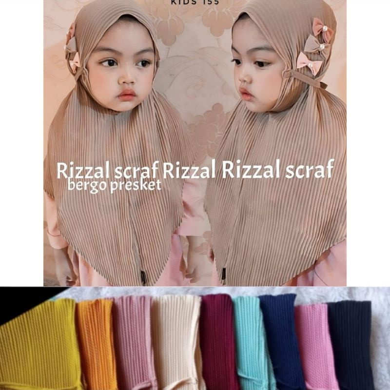 bergo plisket anak/jilbab plisket/kimar plisket/jilbab anak
