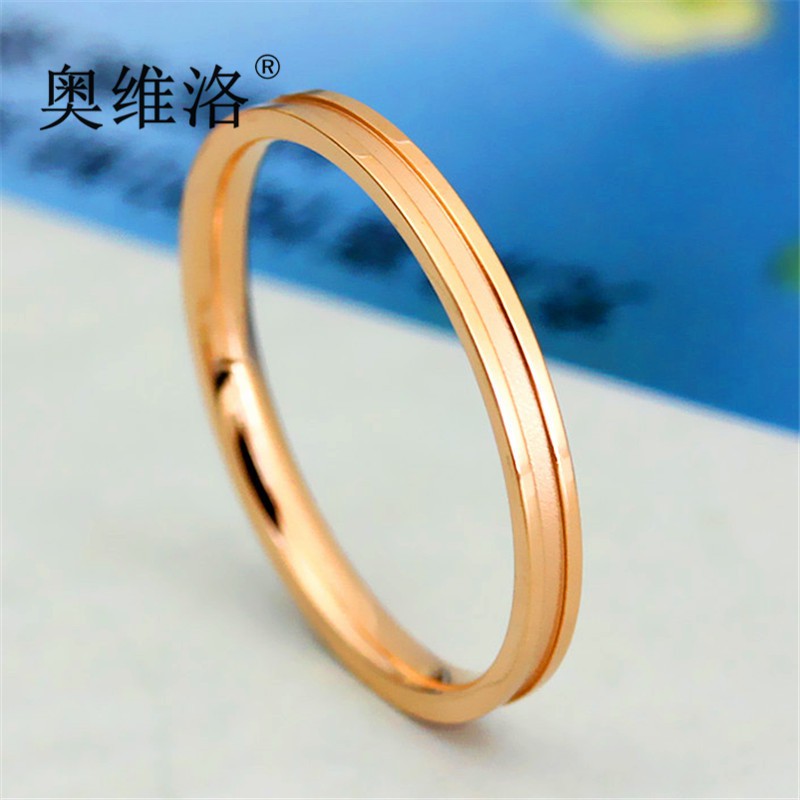 Cincin Titanium Mini Korea Wanita CK090 warna bisa untuk cincin kawin nikah fashion simple