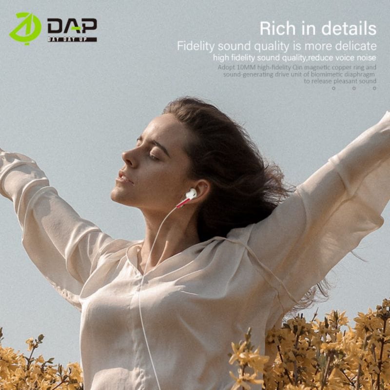 Headset DAP DH-F2 Packing Plastik Handsfree DAP DH-F2 Packing Plastik Earphone DAP DH-F2 STEREO ORIGINAL Packing Plastik