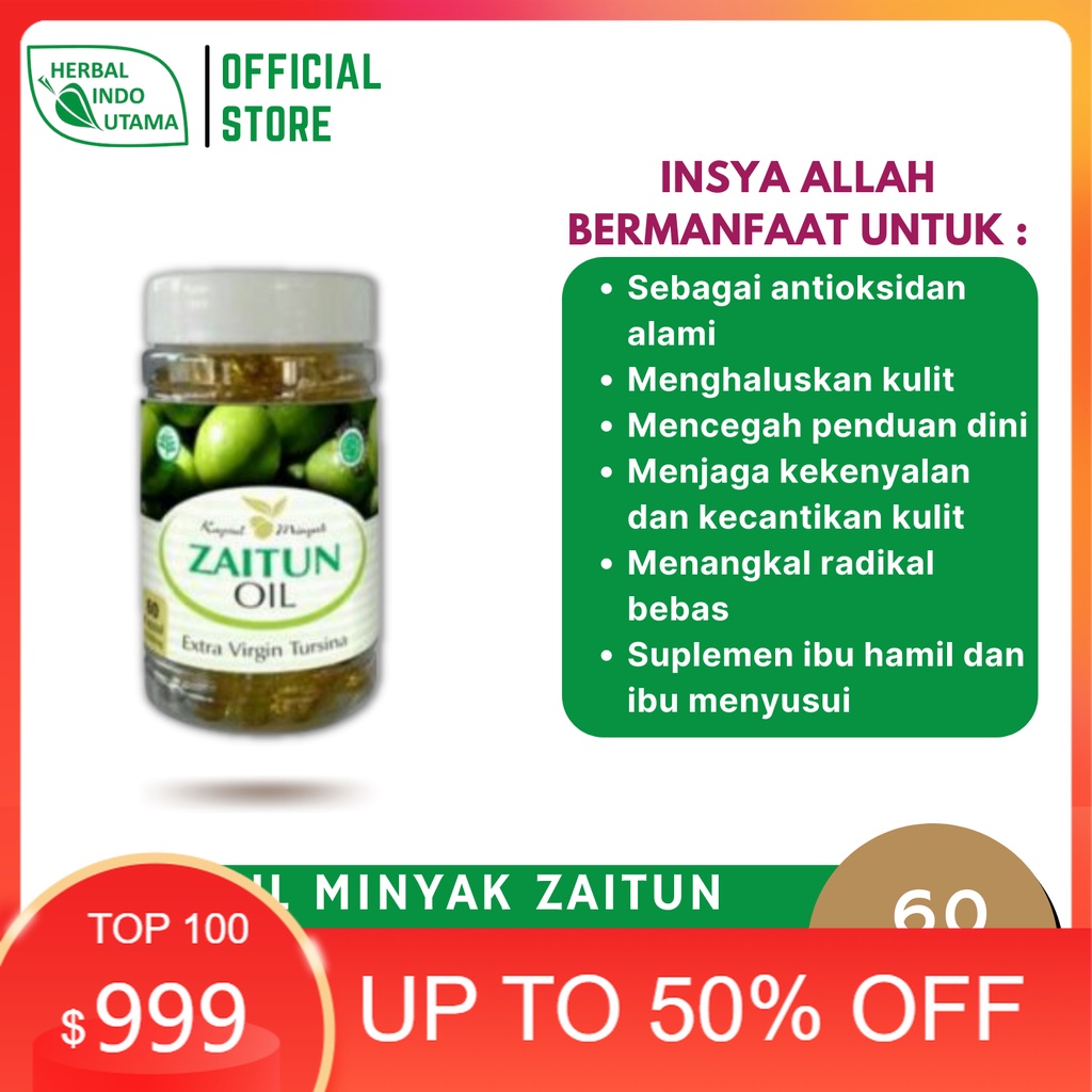 

60 KAPSUL MINYAK ZAITUN OIL HIU | 100% EXTRA VIRGIN OIL TURSINA