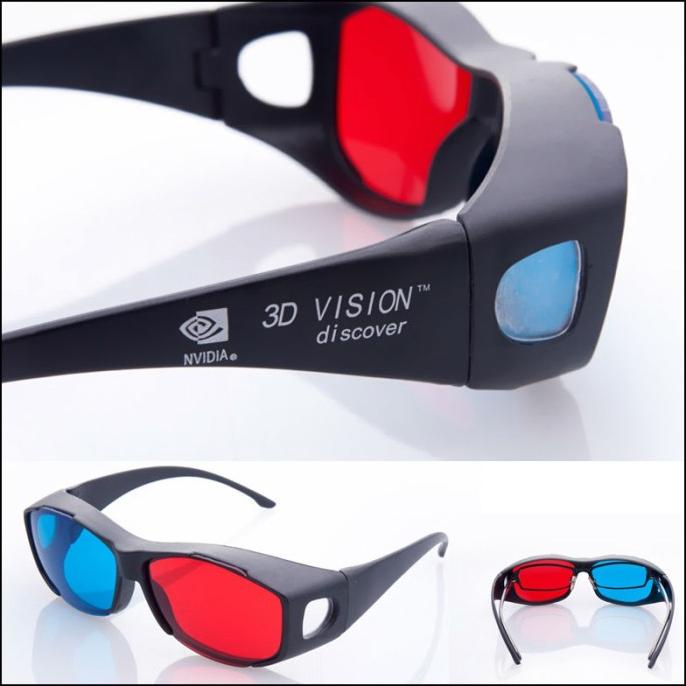 Murah 3D Glasses Kacamata Kaca Mata Frame Plastik Nvidia Vision Red Cyan