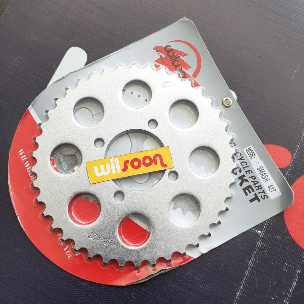 Gear Belakang / Rear Sprocket Gear Suzuki Smash / Shogun New 428 - 42T Wilwood Chrome-2