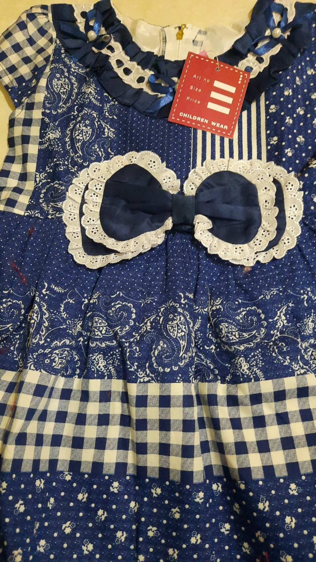 Two Mix Dress Anak Bahan Katun Batik Fashion Y861 Usia 1-7 Tahun