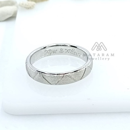 Cincin Perak 925 Single / Cincin Silver 925 Single MT013 ( Cincin Pria / Wanita ) - Bisa Request Model Cincin - Cincin Nikah Cincin Tunangan Cincin Emas Putih Jewellery Cincin Perak 925 - Cincin Perak Pria Wanita Asli - Mataram Jewelley