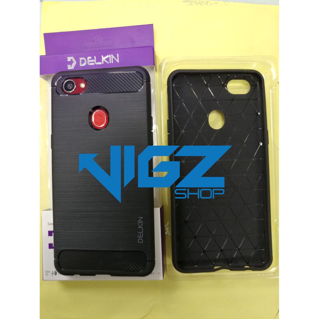 Case Oppo F7 F7 Youth Carbon Fiber Slim Delkin Original