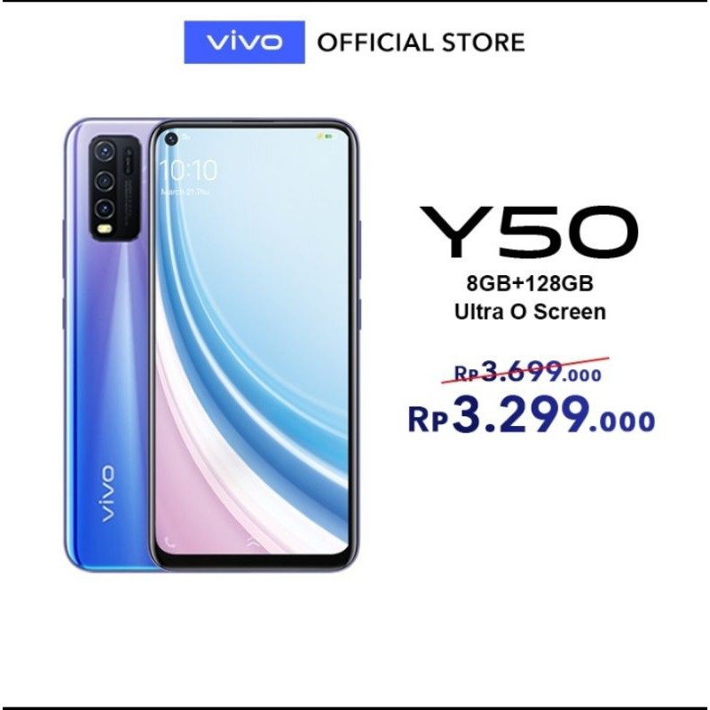 Hp Vivo Y50 8/128 GB | Hp Vivo Y50 RAM 8/128 GB - Irish Blue