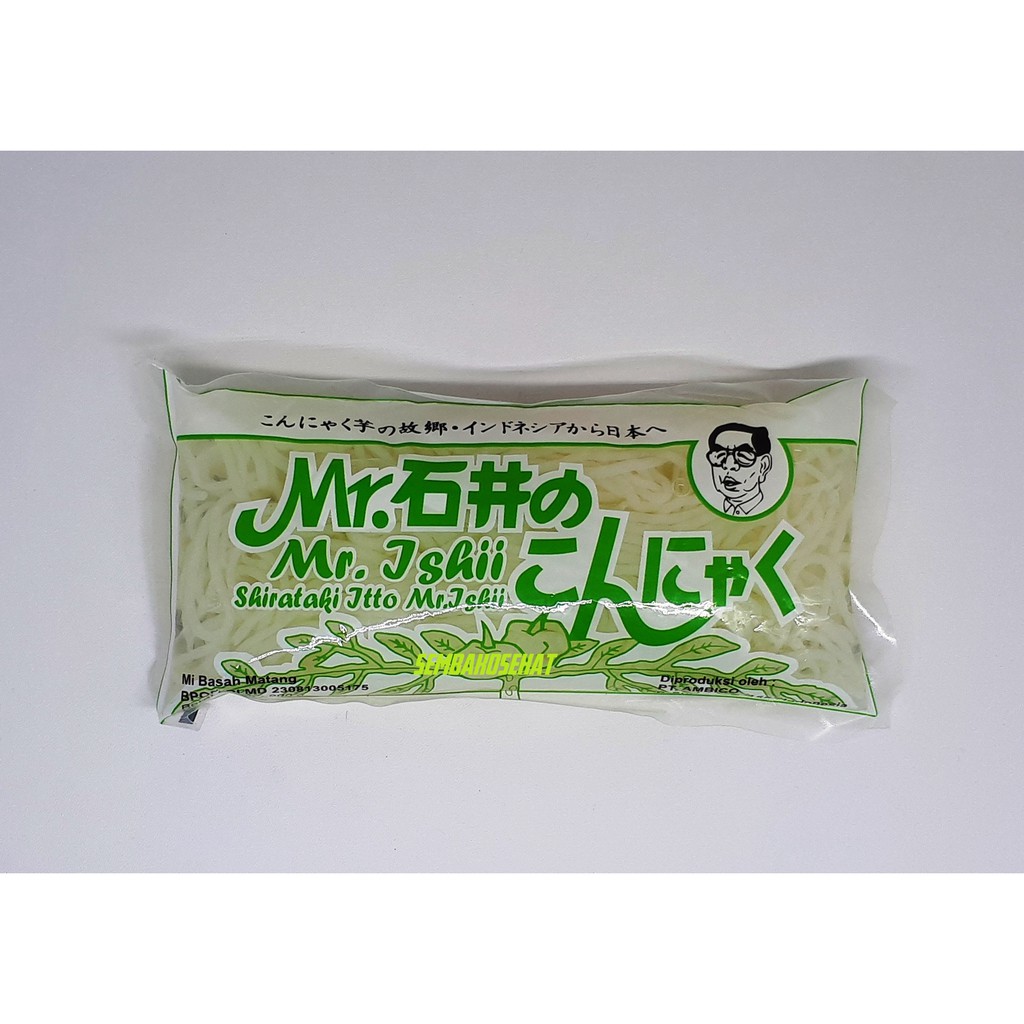 

Mie Shirataki Hijau - Wet Shirataki Noodle 200 gram Mr Ishii Ito