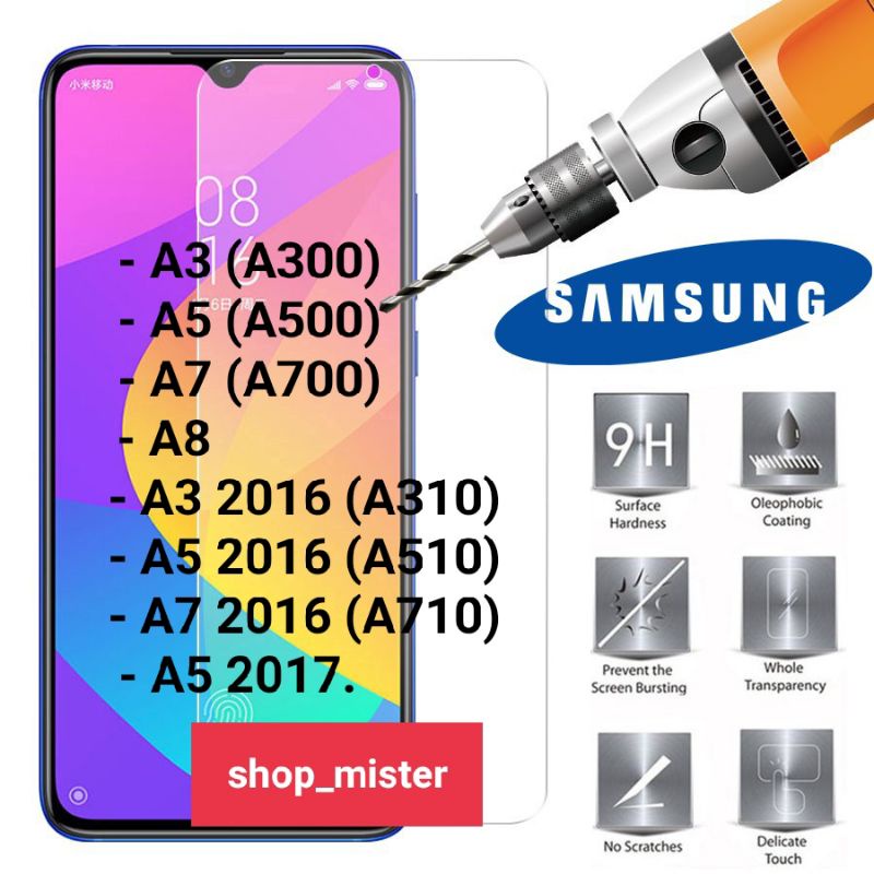 Tempered Glass Bening Samsung A3 A5 A7 A8 A3 2016 A5 2016 A7 2016 A5 2017