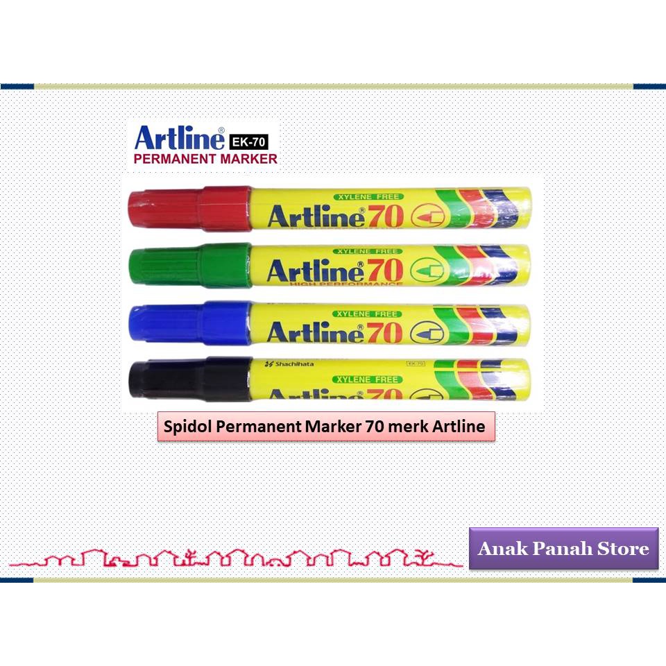 

Spidol Permanent Marker Type Artline 70 Merk Artline