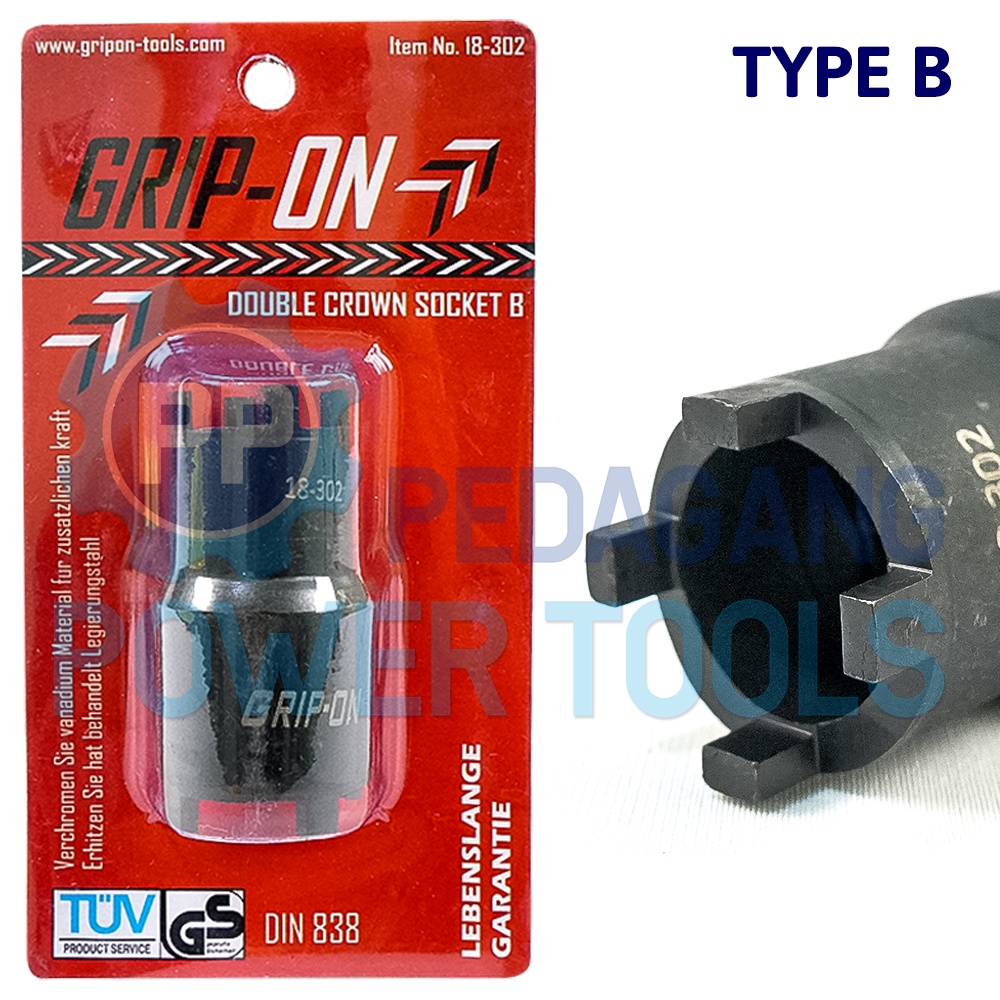 KUNCI MAHKOTA - MUR KOPLING - DOUBLE CROWN SOCKET B GRIP ON 18-302