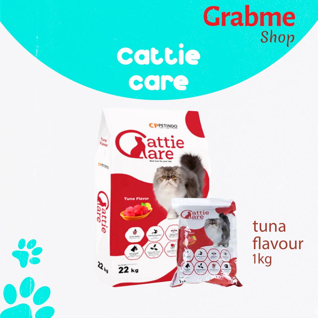 makanan kucing kering CATTIE CARE tuna 1KG -Ekspedisi