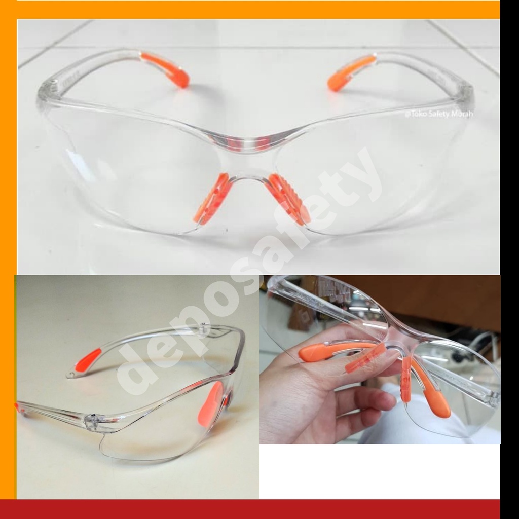 Kacamata Safety Glasses Fashion Bening Clear Motor Las Gerinda - Kacamata Safety Model Fashion Clear