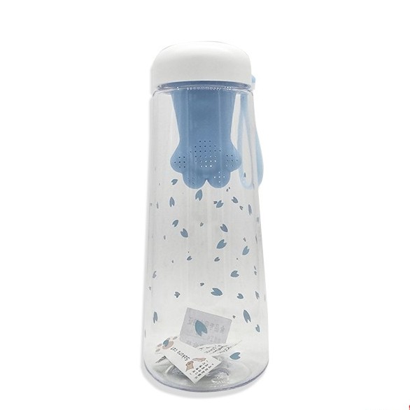 H264 Botol Minum Paw Cat 550ml Cute Claw Tea Infuser Kucing Lucu Unik / Botol Air Minum Sakura-BIRU