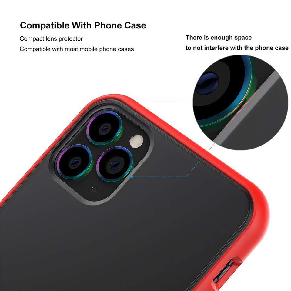 NEW !!! Gradient camera protection iPhone 13 Pro max 12 Pro max 11 Pro max  mini Camera protection ring