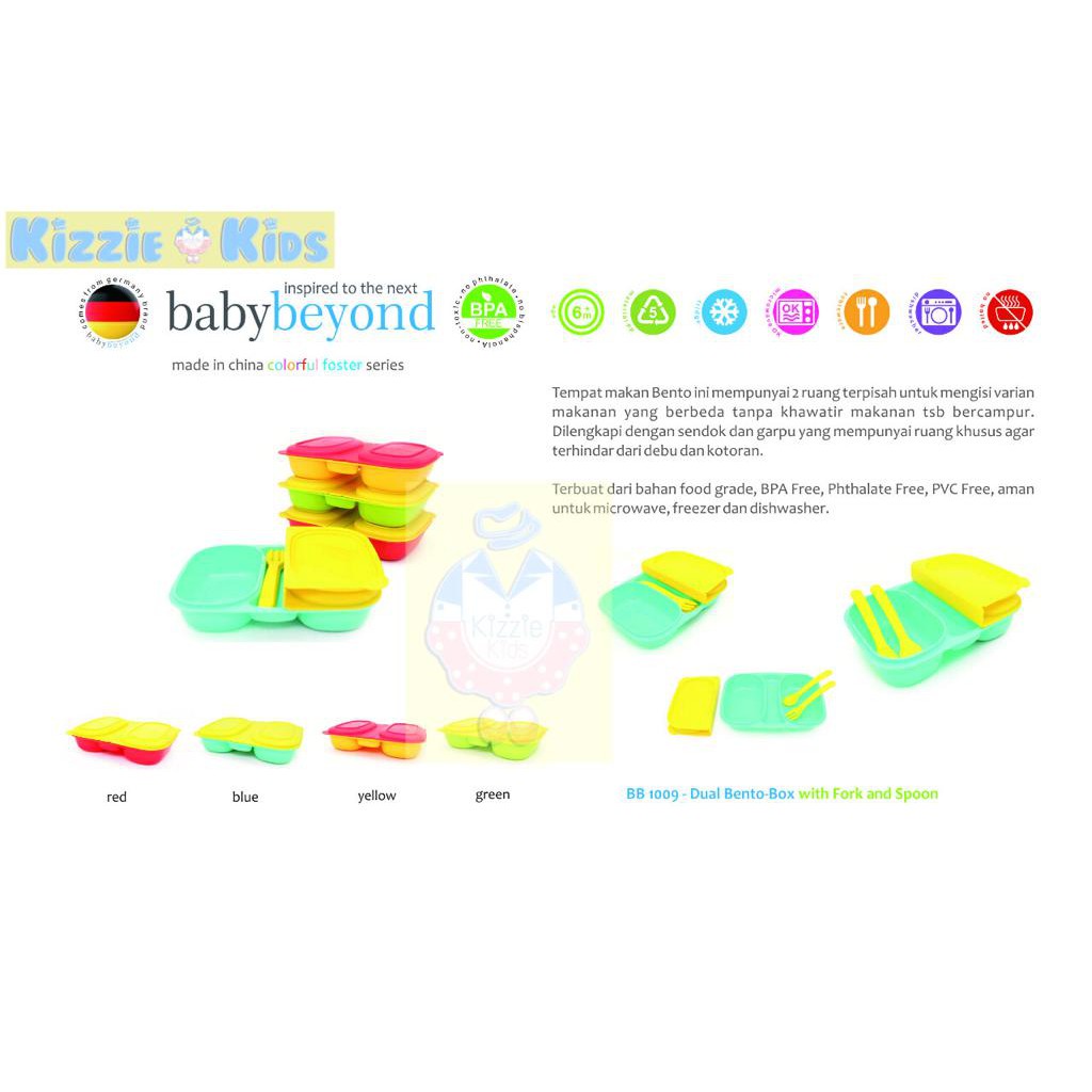 Baby Beyond Dual Bento-Box with Fork and Spoon