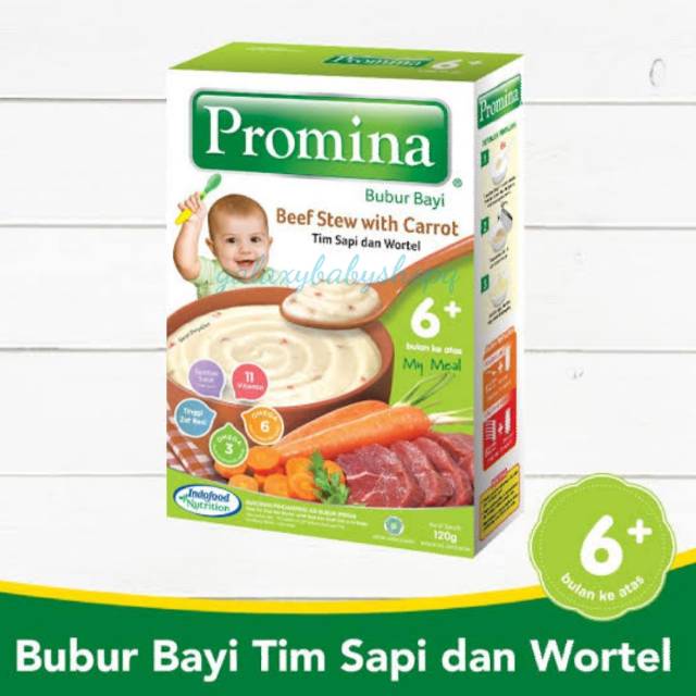 Promina Bubur 6+ Beef Stew With Carrot 120gr