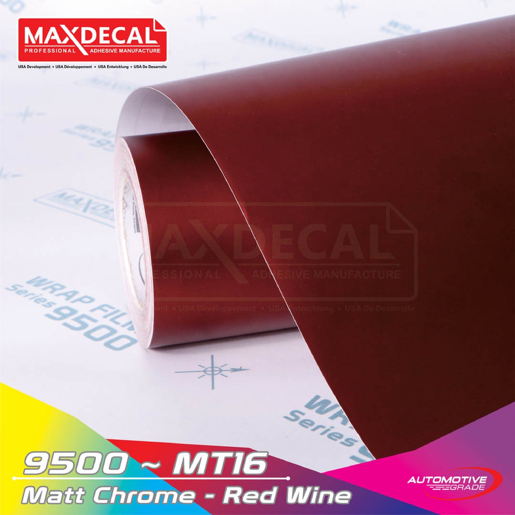 Maxdecal 7500 MT16 Matte Chrome Red Wine, Wrap Series Sticker, Roll 50cm x 9m