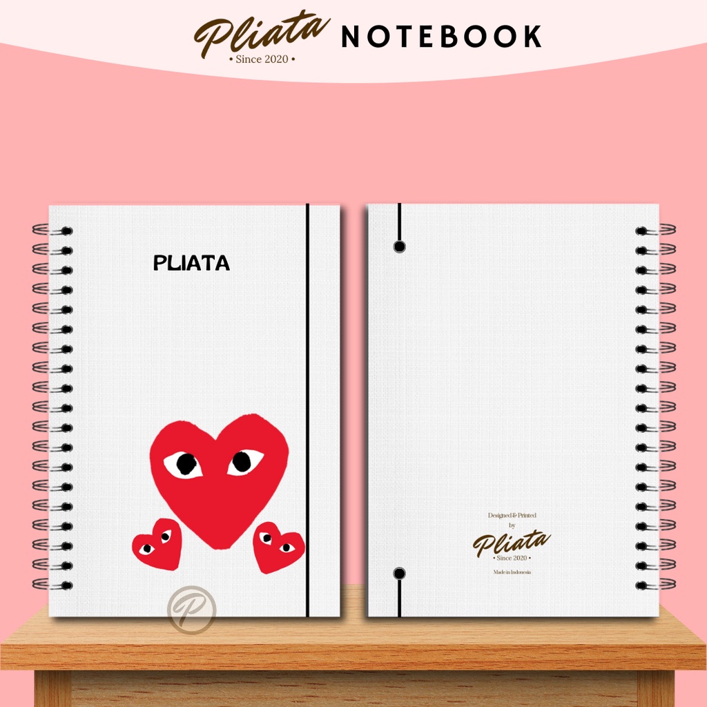 PLIATA NOTEBOOK SPIRAL - PN11 CDG White - Softcover Doft Aesthetic Book Buku Tulis