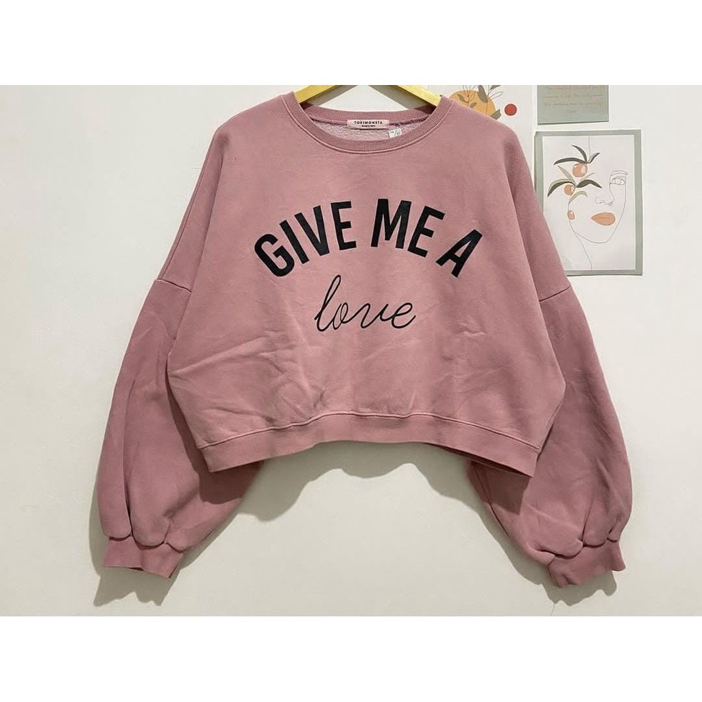 LOVE A GIVE ME TARO CROPE SWEATER (V1)