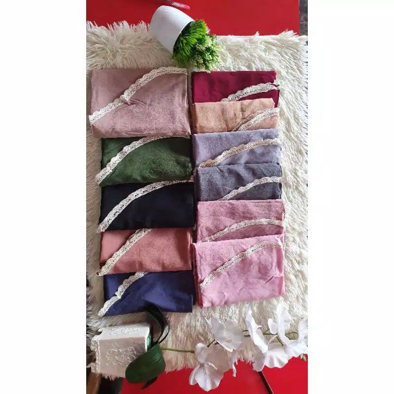 (COD) 80x110 Bergo Maryam Renda Jumbo / Bergo Hannah Jumbo Renda Bawah