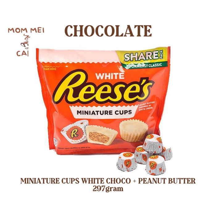 

Coklat Import - Coklat Kacang Impor Reeses Miniature Cups White Chocolate With Peanut