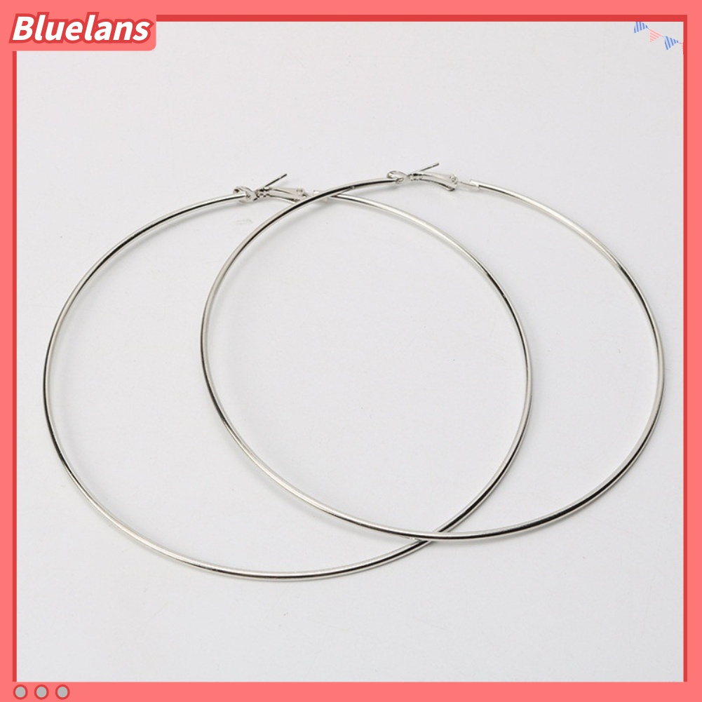 Anting Hoop Bentuk Lingkaran Besar Model Hollow Untuk Wanita